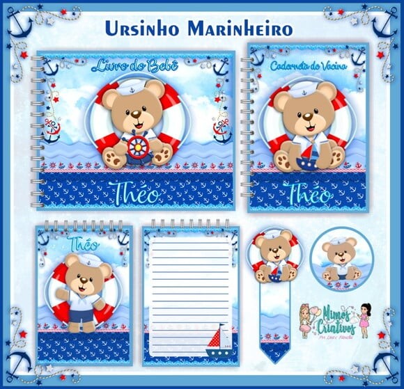 Arquivo Livro do Bebe Ursinho Marinheiro Luxo