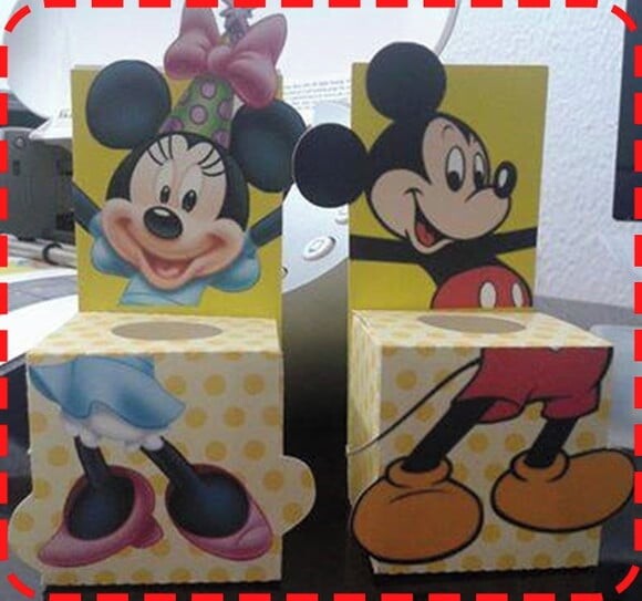 ARQUIVO SILHOUETTE CAIXA TUBETE MICKEY E MINNIE