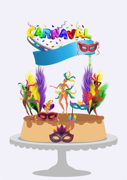 ARQUIVO SILHOUETTE TOPO BOLO carnaval