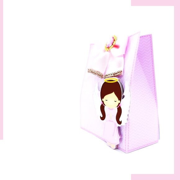 ARQUIVO DIGITAL SILHOUETTE BATIZADO ANJINHO ROSA LUXO