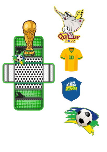 Arquivo Digital Silhouette Futebol Brasil Copa 2022 Hexa