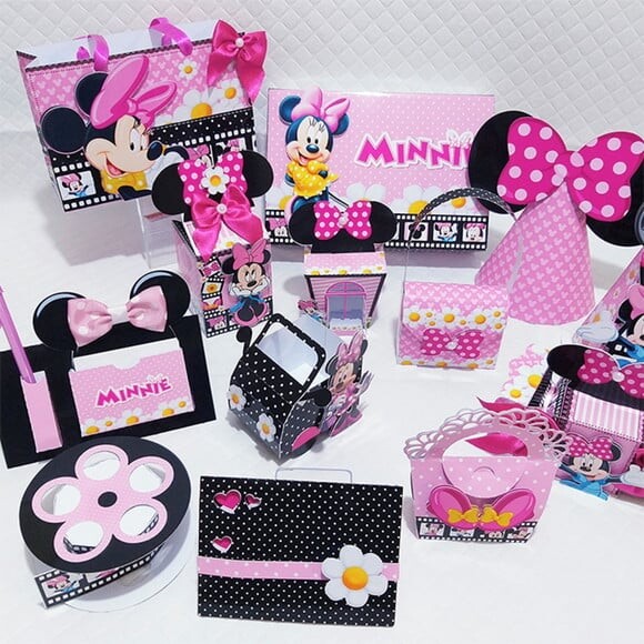 ARQUIVO DIGITAL SILHOUETTE MINNIE ROSA LUXO