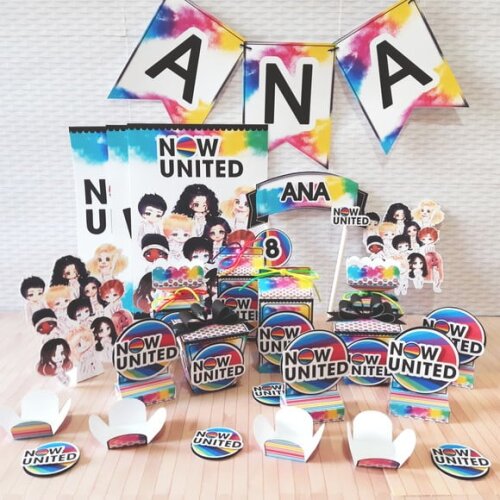 ARQUIVO CORTE KIT SILHOUETTE NOW UNITED FESTA EM CASA