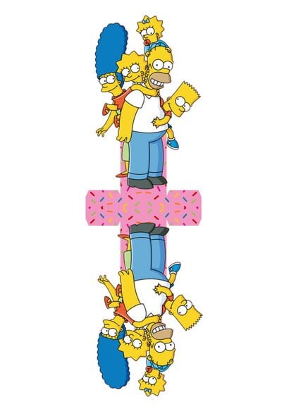 ARQUIVO CORTE SILHOUETTE CAIXA OS SIMPSONS FAMILIA