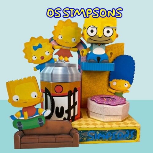 Arquivo Silhouette Caixa Bandeija os Simpsons Luxo