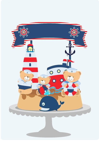 ARQUIVO SILHOUETTE TOPO BOLO URSINHO MARINHEIRO