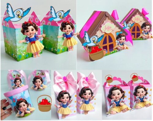 Branca de Neve Cute Baby Arquivo de Corte Studio e pdf
