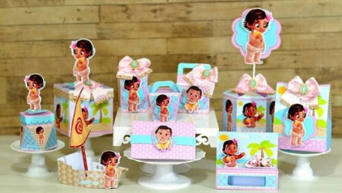KIT DIGITAL ARQUIVO DE CORTE SILHOUETTE MOANA BABY LUXO
