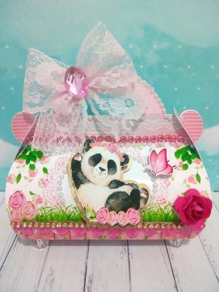 ARQUIVO DIGITAL SILHOUETTE PANDA PINK LUXO