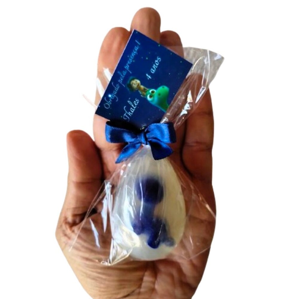 Sabonete Ovo com Mini Dinossauro Personalizado Artesanal Lembranc