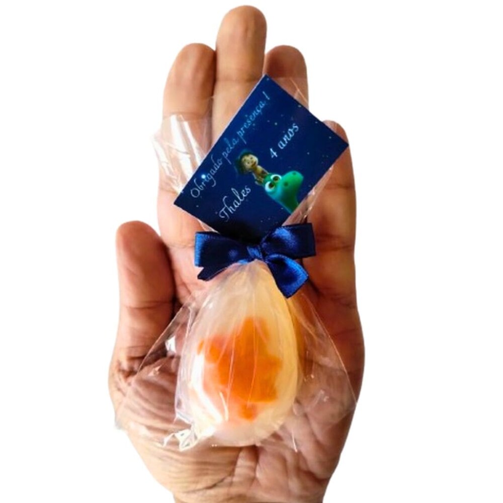 Sabonete Ovo com Mini Dinossauro Personalizado Artesanal Lembranc