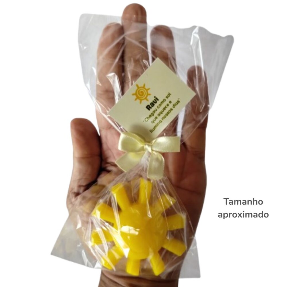 Sabonete Artesanal Sol para Lembrancinha Chá de Bebê