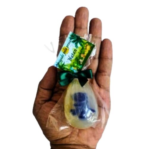 Sabonete Ovo com Mini Dinossauro Personalizado Artesanal Lembrancinha Infantil