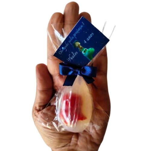 Sabonete Ovo com Mini Dinossauro Personalizado Artesanal Lembranc