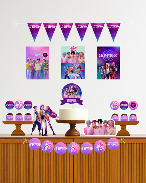 Kit Festa Digital Guerreiras do Kpop e Saja Boys