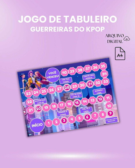 Arquivo Digital - Jogo Tabuleiro Guerreiras do Kpop