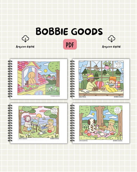 Arquivo Digital pdf - Bobbie Goods para Colorir