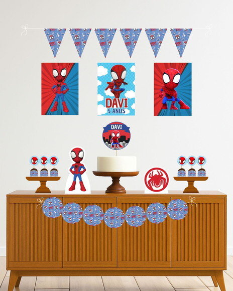 Kit Festa Digital Homem Aranha Spidey