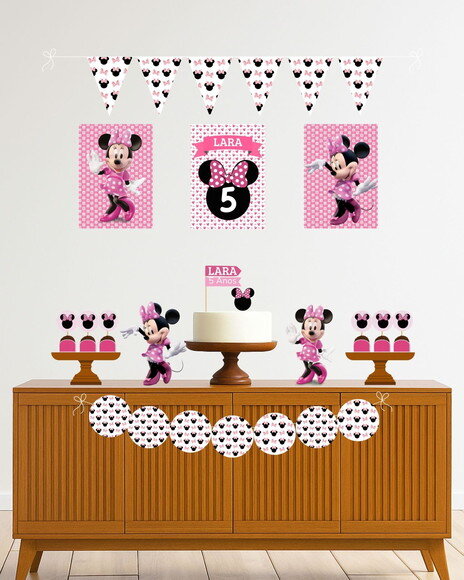 Kit Festa Digital Minnie Rosa
