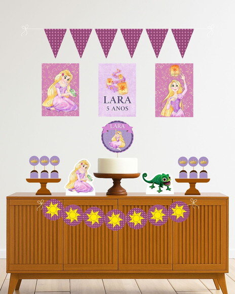 Kit Festa Digital Rapunzel Enrolados