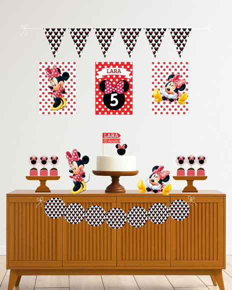 Kit Festa Digital Minnie Vermelha