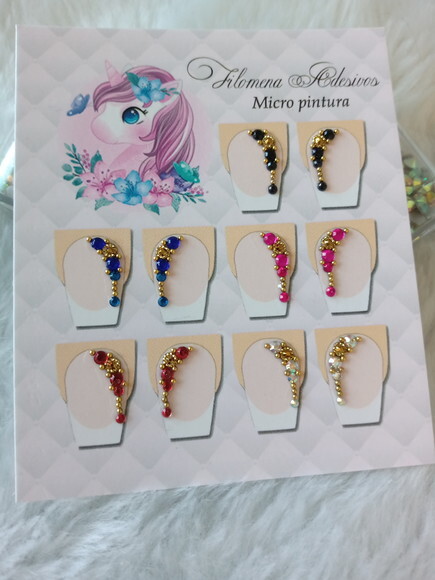 Adesivos de Jóias pra Unhas 5 Pares