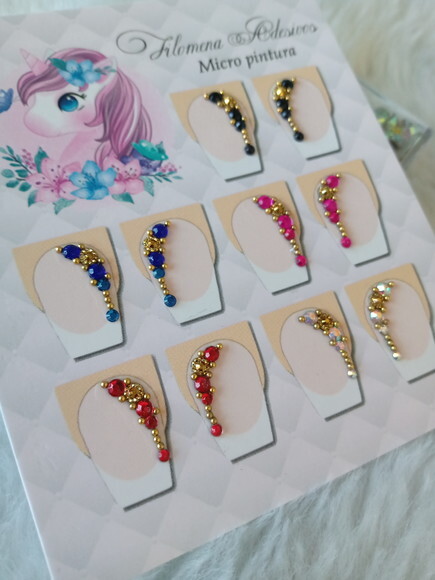 Adesivos de Jóias pra Unhas 5 Pares