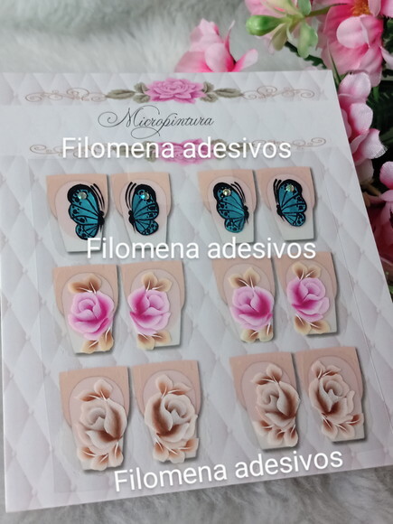 Adesivos One Struke ,unhas m ao Alongamento.