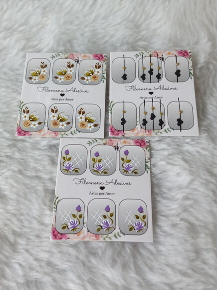 Adesivos, Unhas Naturais, Kit.