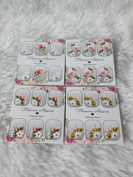 Adesivos, Unhas Naturais, Kit.