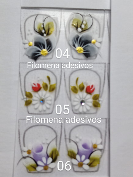 Adesivos, Unhas Naturais, Kit.