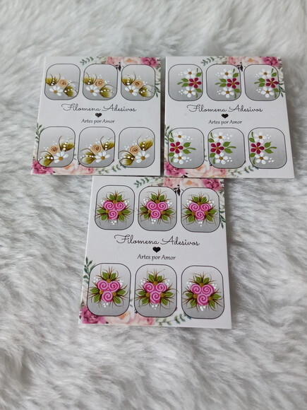 Adesivos, Unhas Naturais, Kit.