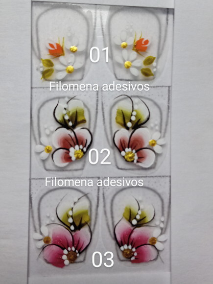 Adesivos, Unhas Naturais, Kit.