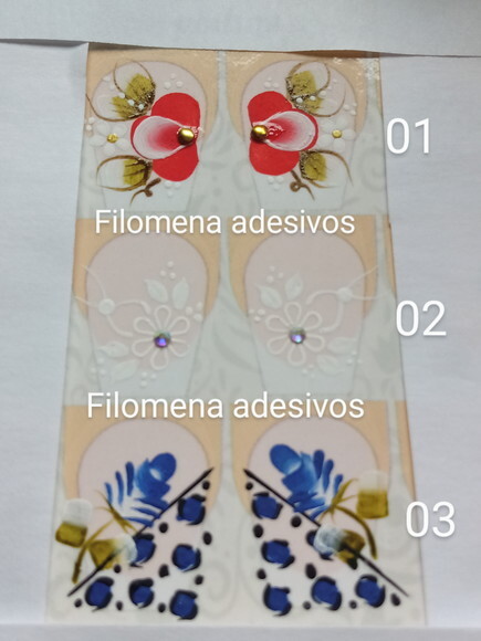 Adesivos, Unhas Naturais, Kit.