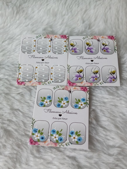 Adesivos, Unhas Naturais, Kit.