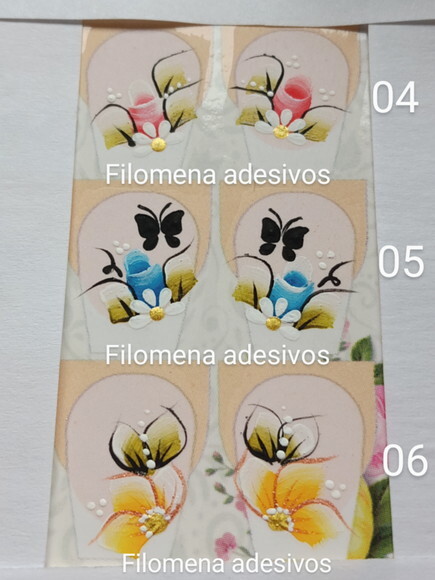 Adesivos, Unhas Naturais, Kit.