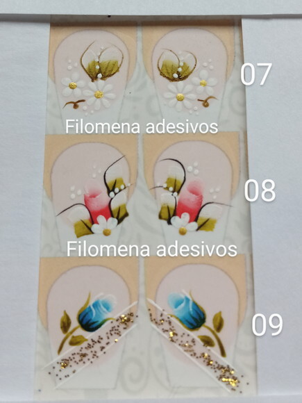 Adesivos, Unhas Naturais, Kit.
