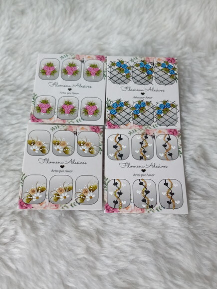 Adesivos, Unhas Naturais, Kit.