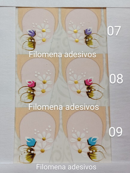 Adesivos, Unhas Naturais, Kit.