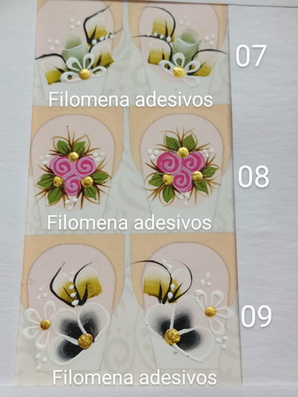 Adesivos, Unhas Naturais, Kit.