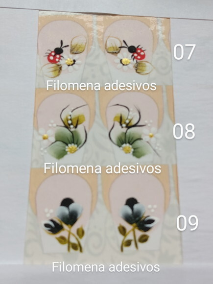 Adesivos, Unhas Naturais, Kit.
