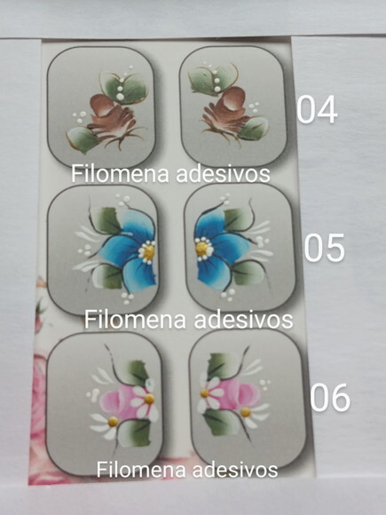 Adesivos, Unhas Naturais, Kit.