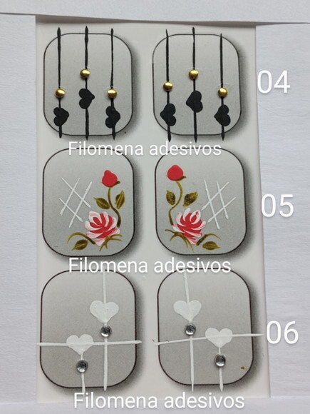 Adesivos, Unhas Naturais, Kit.