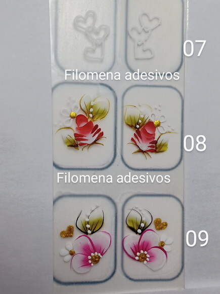 Adesivos, Unhas Naturais, Kit.