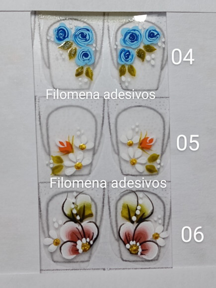 Adesivos, Unhas Naturais, Kit.