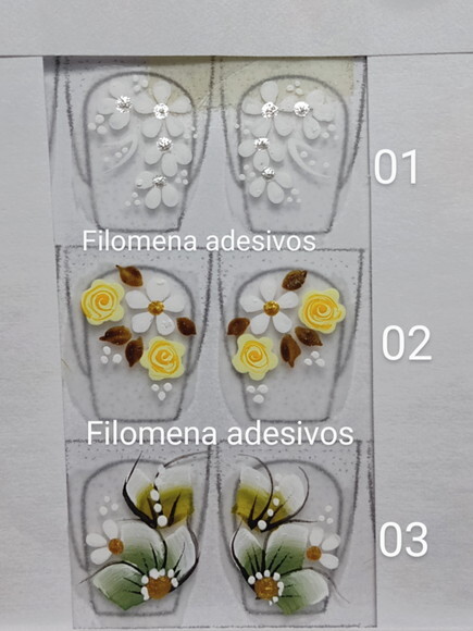 Adesivos, Unhas Naturais, Kit.