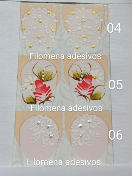 Adesivos, Unhas Naturais, Kit.