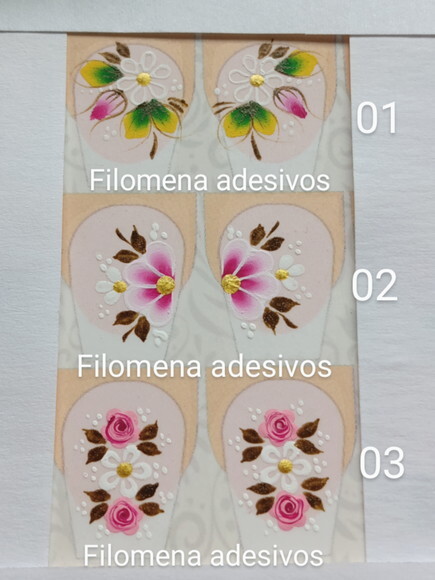 Adesivos, Unhas Naturais, Kit.