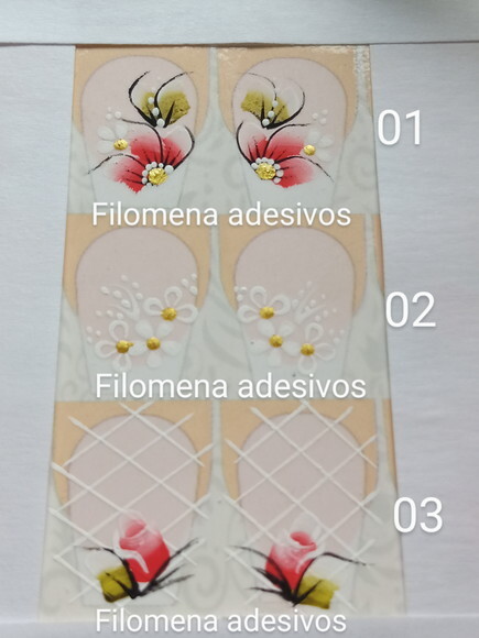 Adesivos, Unhas Naturais, Kit.
