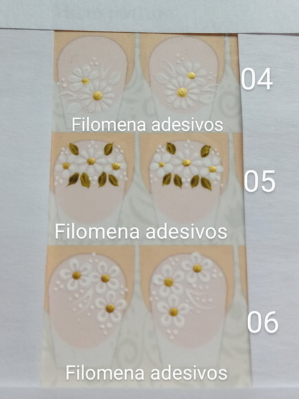 Adesivos, Unhas Naturais, Kit.